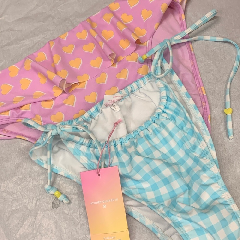 Stoney clover lane x target size large 2 bikini bottoms new